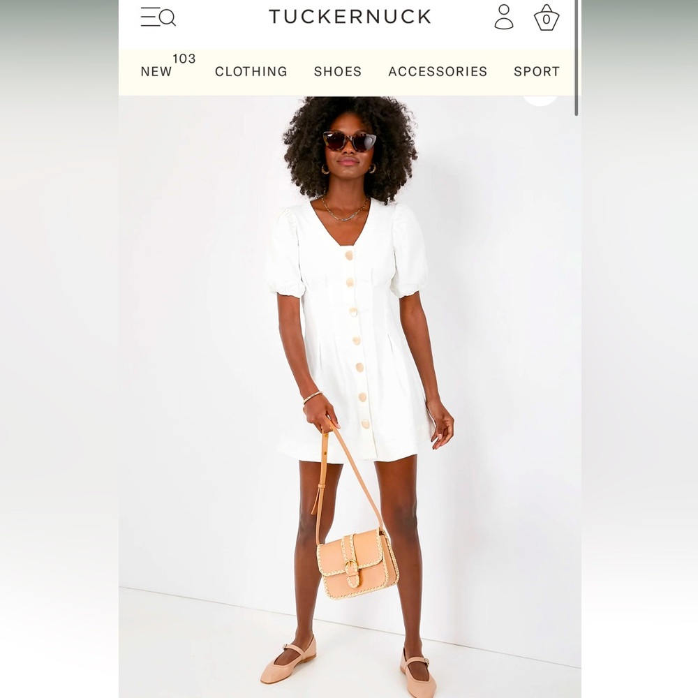 Tuckernuck White Denim Emilia Mini Dress